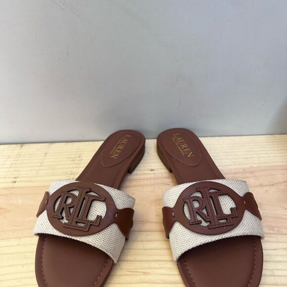 Lauren Ralph Lauren Brown Slide Sandals - Picture 4 of 4